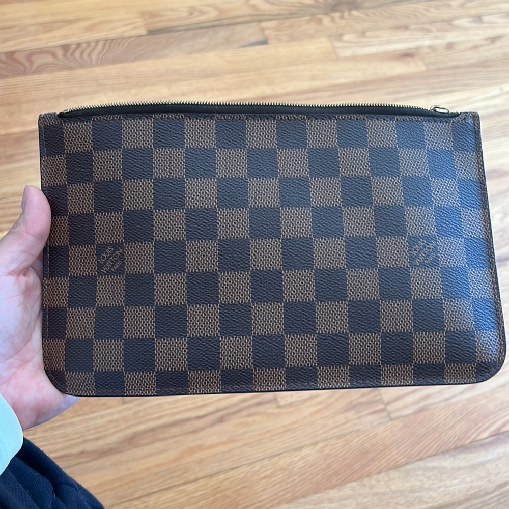 Authentic Damier Ebene never full wristlet